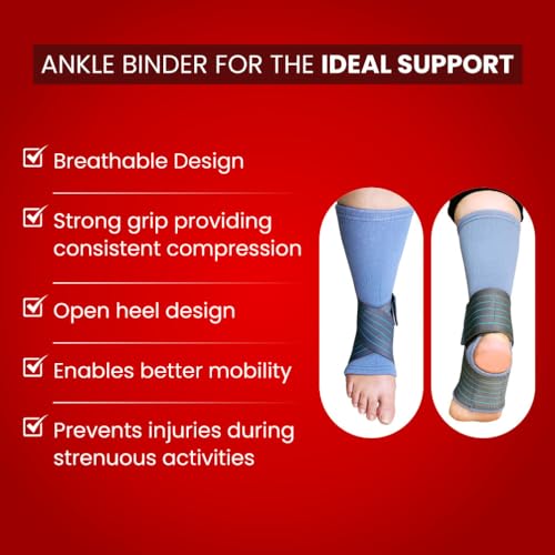 Image of Dr. Ortho Ankle Brace with Elastic Strap for Ankle Pain | Ankle support | Band for Pain Relief | Stretchable Wrap for Sports | Adjustable - Universal Size