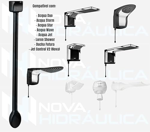 Haste Vareta Regulagem Acqua Ultra Preto A-07P Lorenzetti