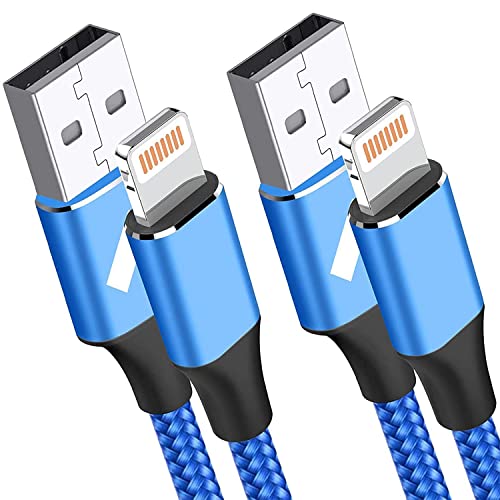 Câble iPhone Chargeur iPhone [1m+1m/Lot de 2] Certifié MFi Câble Lightning Nylon Tressé Fil Lightning Chargeur Rapide iPhone Cordon pour iPhone 11 12 13 Pro Max XR XS X 10 8 Plus 7 6s 6 SE 2020,iPad Cover