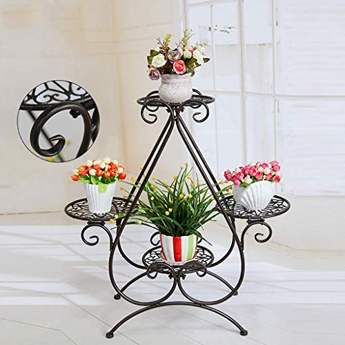Preisvergleich Produktbild European Flower Frame Schmiedeeisen mehrschichtige bodenstehende Indoor-Wohnzimmer Blumenständer Grün Luo LAN LAN Balkon Blumentopf Regal (Farbe: C)