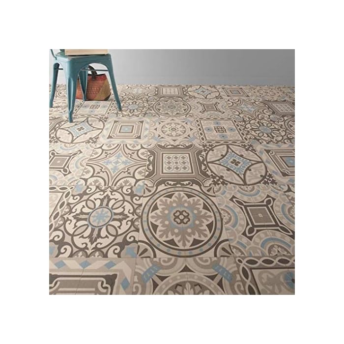Buy Moroccan Tile Effect Vinyl Flooring Cushioned Sheet Lino Safi 04 (1