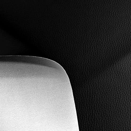 TOLKO Kunstleder Meterware | weiches Premium Lederimitat für Stuhl Bank Sessel Sofa Sitzbezug Bezugstoff in Rindsleder Optik 140cm breit Polsterstoff Polsterbezug Möbelstoff (Schwarz)