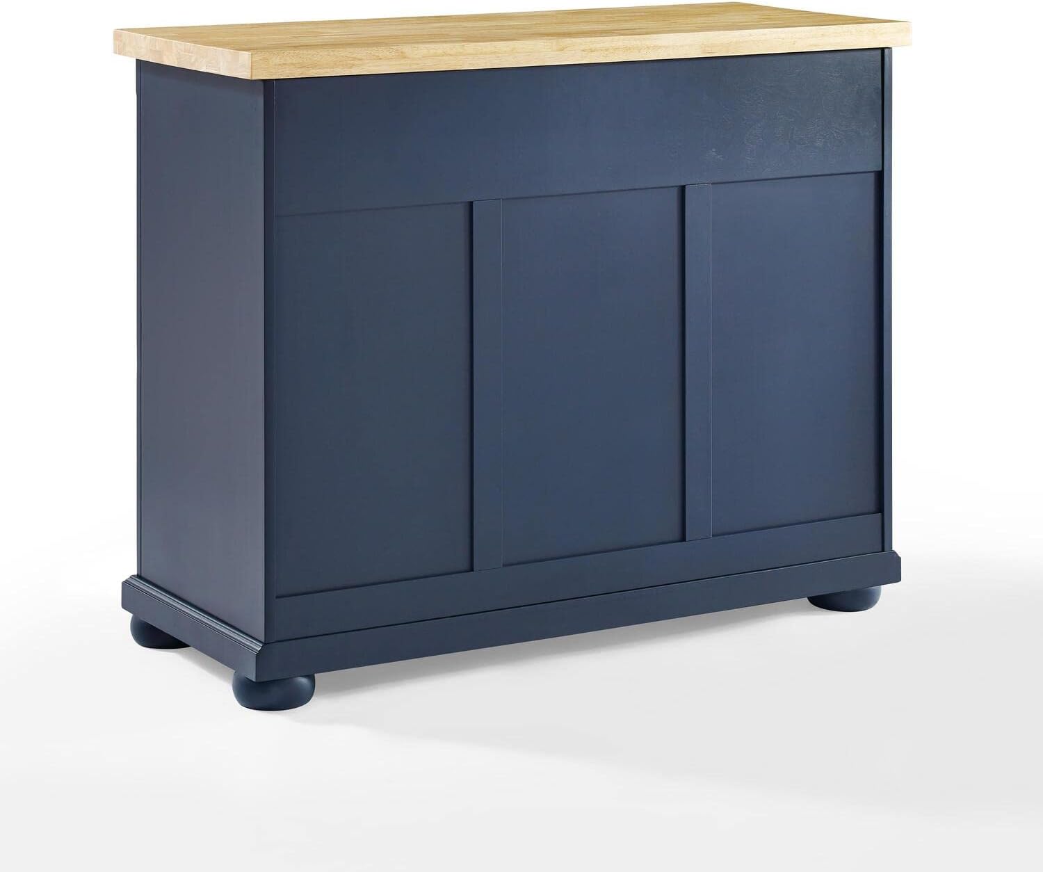 Renaissance Rhapsody Kitchen Island with Durable Top and Optional Casters - Island/Cart, Versatile Storage Kitchen Island, Elegant Kitchen Cart Navy