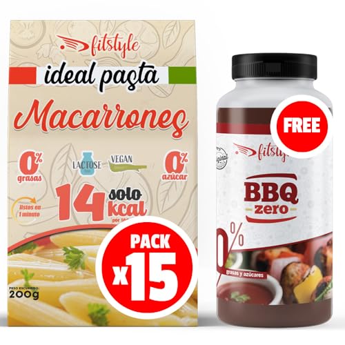 (x15) Pasta Konjac + Salsa 0% | Sin azúcares, sin hidratos, escurrir, aliñar. Pack de 15 unidades con salsa de regalo