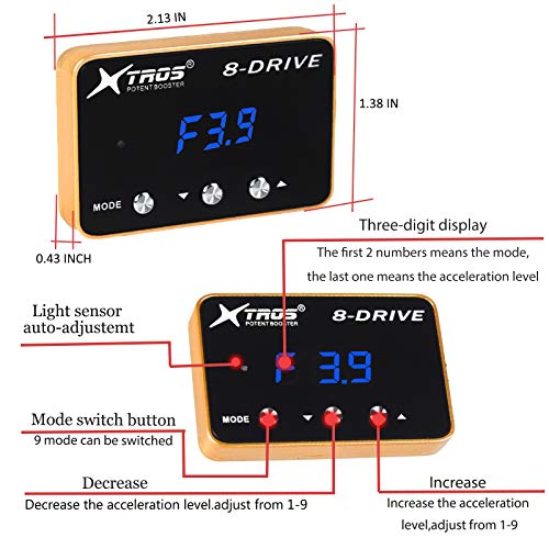 Pedal Throttle Response Controller Wak-985 For Dodge Jeep Chrysler Maserati Ford Mustang,Potent Booster Chip Tuning Smart Sport Racing Electronic Throttle Accelerator #TOP4