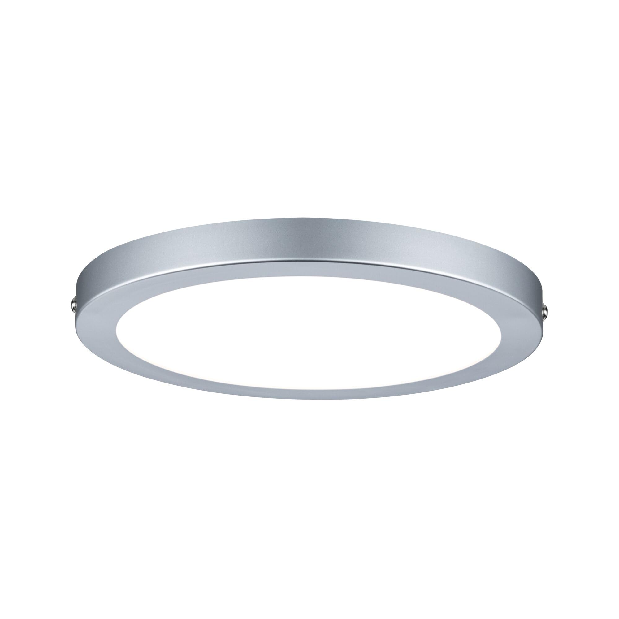 Paulmann 70864 LED Atria mounting Panel Round Ceiling luminaire 18.5W Light 2700K Warm White Chrome matt dimmable for Wall and Ceiling mounting