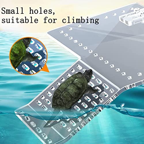 Image of VAYINATO Single Way Acrylic Turtle and Reptile Ramp Basking Area Floating Platform for Aquarium Fish Tank Turtle Tank by Petzlifeworld