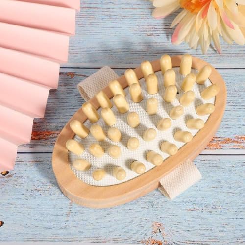 Image of Head Massager for Scalp Wooden, head massager for Stress Relax, Pain Relief Dandruff Reduction Hair Growth, Spa Brush, Scalp Exfoliator Improve Lymphatic Circulation, Brown, Pack of 1 (White)