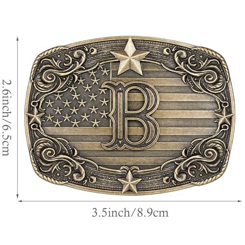 Image of Western Belt Buckle for Men Women Initial Letter A to Z Cowboy Belt Buckle Texas Buckle hebillas vaqueras para hombre