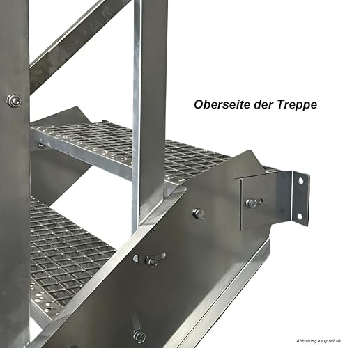 Bautreppe SRM-Design mit 16 Stufen und einseitigem Geländer