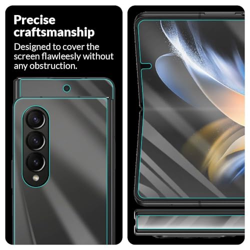 Image of ArmourPro Front and Back Screen Protector for Samsung Galaxy Z Fold 4 - Ultra Thin TPU Membrane Guard, Bubble-Free, Fingerprint Friendly, Edge to Edge Coverage | Crystal Clear