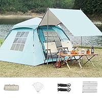 Amazon.co.jp: ワンタッチテント3/4/5人用 簡易テント ‎ロッジ型