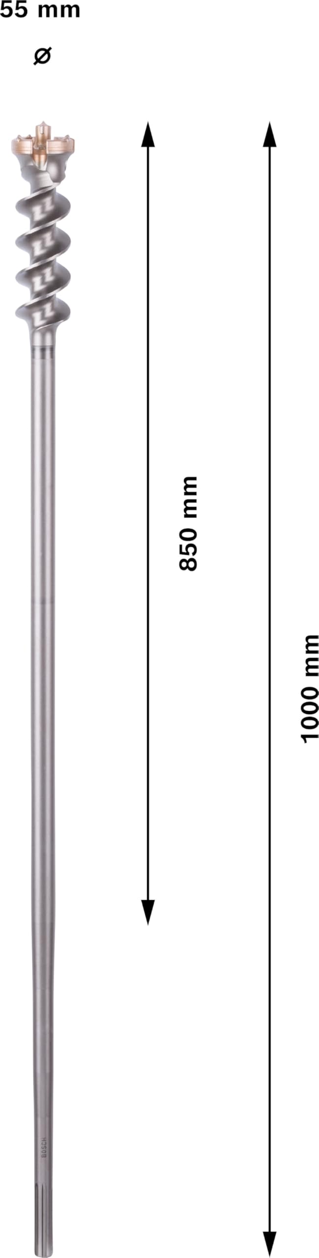 Bosch 1x Wiertło PRO SDS max Break Through (do Beton, Betonowy blok konstrukcyjny, Ø 55,00 mm, Professional Akcesoria Wiertło do młota)