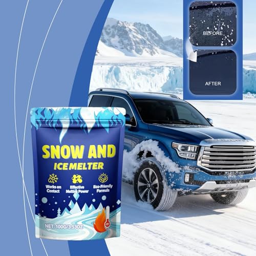 Schnee- und Eisschmelz-, Schneeschmelz- und Enteisungsmittel für Auffahrt, Gehweg, Beton, Windschutzscheibe, Haustiersicher, schnell wirkend, umweltfreundlich, Eisentferner-Spray für Autos im Freien