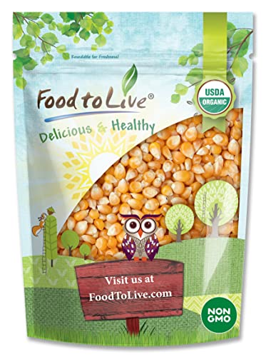 Comparison: How To Make The Best Microwave Popcorn 10 Food to Live Organic Yellow Popcorn, 1 pound – Non-GMO Corn Kernels, 100% Whole Grain, No Additives, No Preservatives, Bulk. Theater-Quality Popcorn. Easy to Make. High Fiber, and Low-Calorie Snack