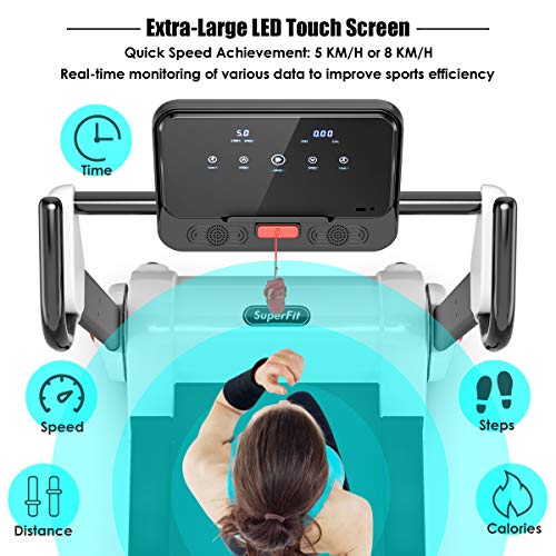 Caminadora eléctrica SPORFIT 2.25 hp plegable 55x30x51 pulg miniatura 3