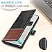 KEZiHOME for Samsung Galaxy Note 10+ Plus Case, Genuine Leather Note 10 Plus 5G Wallet Case RFID Blocking Credit Card Slot Flip Magnetic Stand Case Compatible with Galaxy Note 10Plus (Black/Brown)
