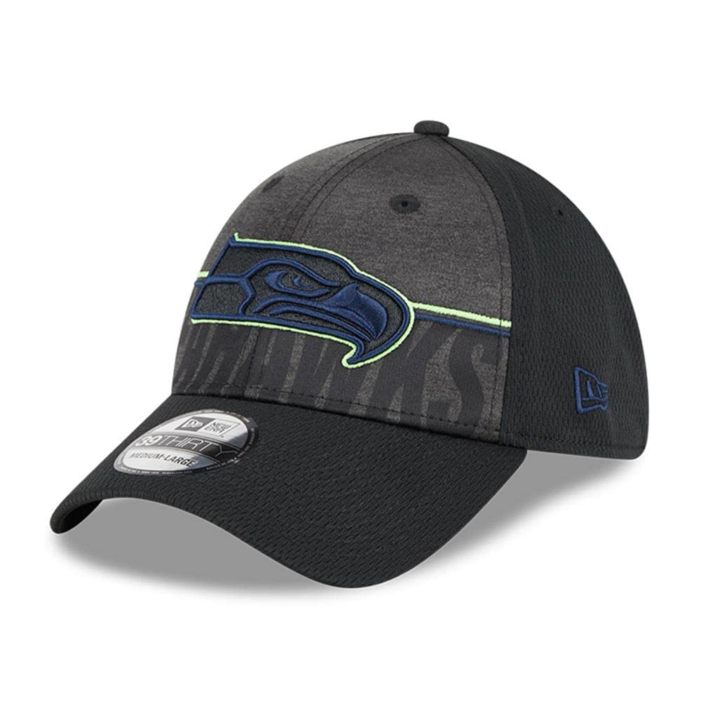 New Era 39Thirty Cappellino – Training 2023 Seattle Seahawks – M/L, Nero , M/L