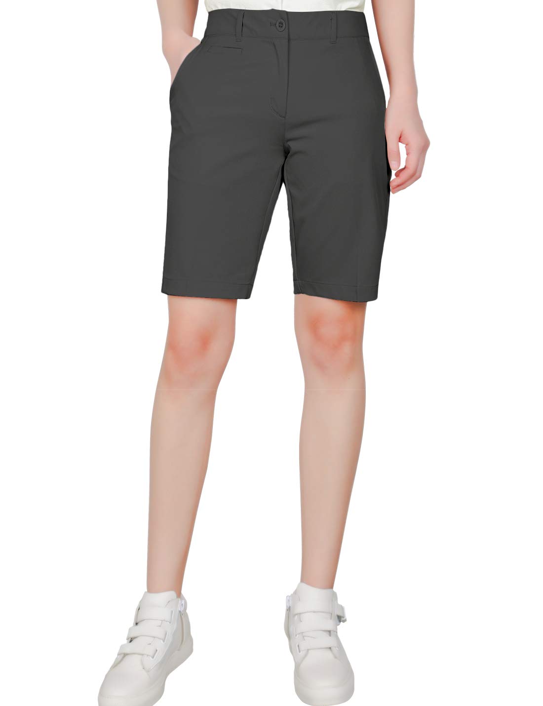 Women's Golf Shorts Stretch Bermuda Shorts with Pockets