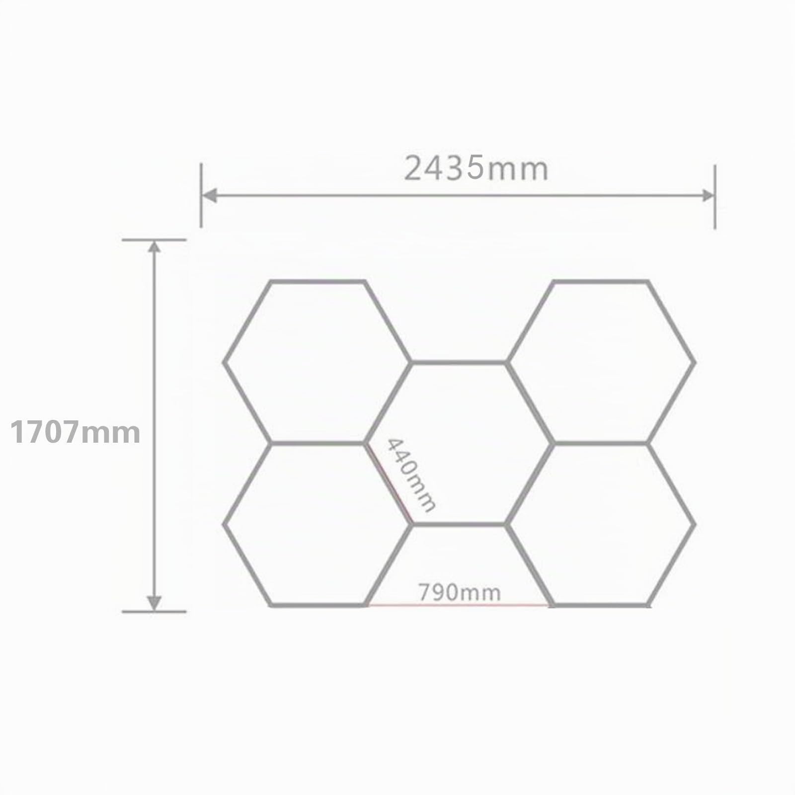 5 rejillas / 14 rejillas DIY llevó luz de techo de panal de abeja luces led, luces de la tienda de la rejilla hexagonal luz de techo enchufable para almacén taller gimnasio A