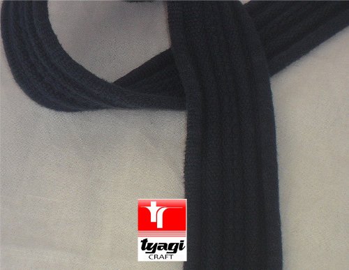 38mm Pure Cotton Thick Tape Thick Webbing Strap Tent Upholestry Bags Sturdy Cotton Straps Harness Craft Dark Blue 1 Meter Tyagi Craft