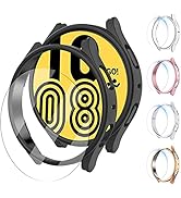 [5+5Pack] Case and Screen Protector for Samsung Galaxy Watch 5, Hard PC Bumper Case for Galaxy Wa...