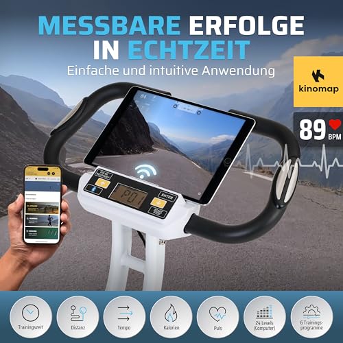 Ergometer mit App von SportPlus – Klappbarer Heimtrainer für Zuhause