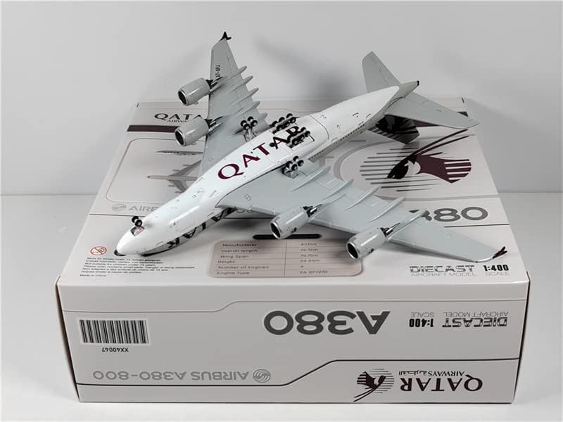 Miniatura 3 de JC Wings Qatar Airways para Airbus A380 A7-APJ 1400 DIECAST modelo de avión preconstruido