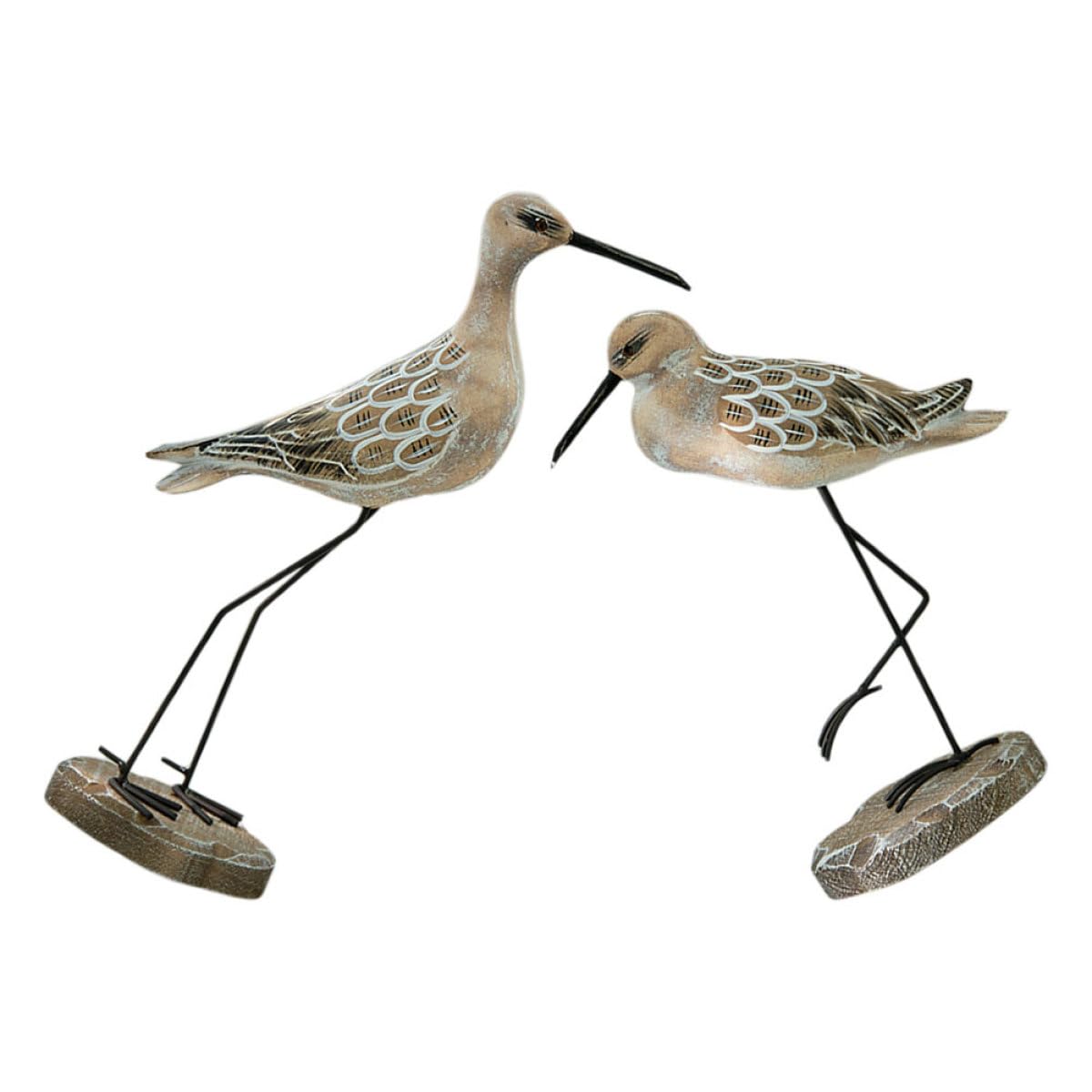 Figurines oiseaux marins en bois déco nautique vintage salon appartement méditerranéen