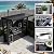 110" Outdoor Kitchen Island Grill with Gazebo, 4-Burner 72000 BTU Stainless Steel Propane BBQ, Rotisserie, Refrigerator, Sink, Granite Countertops, Storage Cabinets for Backyard Patio, Black