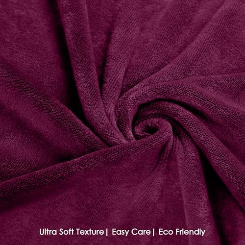 Image of HOUSSE Premium Microfiber Bath Towel - Extra Large 75x150cm Quick Dry Towels for Women Men & Kids | Super Soft Plush 550 GSM | Ultra Absorbent for Home Swimming Sports & Travel (Red Plum)