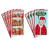 Hallmark Shoebox Funny Money or Gift Card Holders Assortment, Few Bucks (8 Christmas Cards with Envelopes)