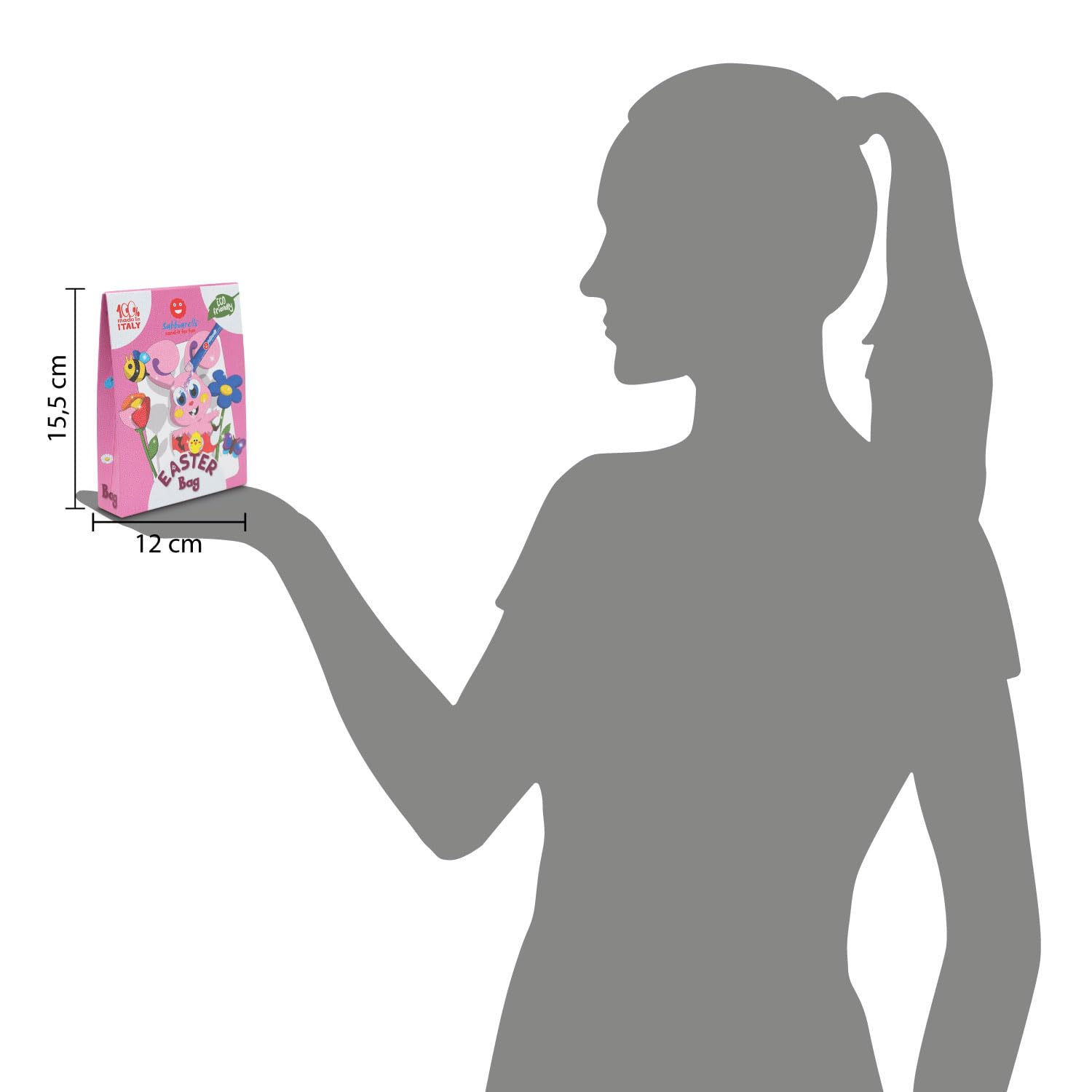 Sabbiarelli Sand-it For Fun - Bag Easter - Mini Set Lavoretti Creativi: Colora con la Sabbia i disegni dedicati alla Pasqua, 12 colori, Lavoretti Pasqua Bambini Anni 5+