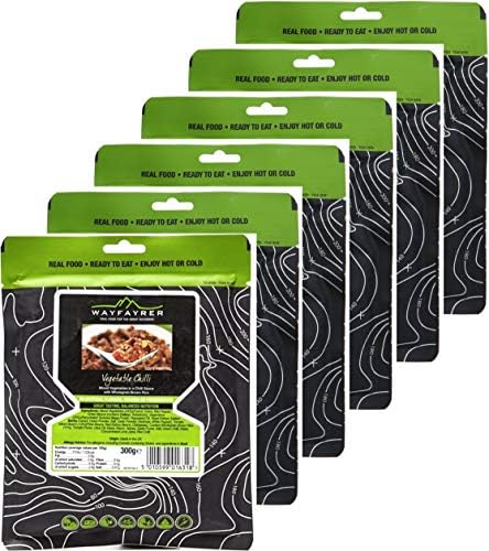Wayfayrer Ration Packs - 6 Pack - 300g - Wayfarer Meals - Expedition, Hiking, Survival & Camping Food - Emergency Food Rations Long Life for 3 Years - Official DOFE Food - Boil in The Bag Meals