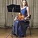Donner Sheet Music Stand with Light, DMS-1 Portable Metal Music Stand, Tabletop Music Book Stand for Guitar, Ukulele, Violin Players