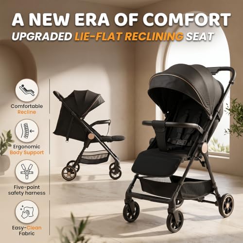 Image of StarAndDaisy Baby Stroller for Boy & Girl 0 to 3 Years | Foldable Baby Stroller | Compact Pram for with Reversible Handle, Multi-Recline Seat, 5-Point Safety Harness & Storage Basket.