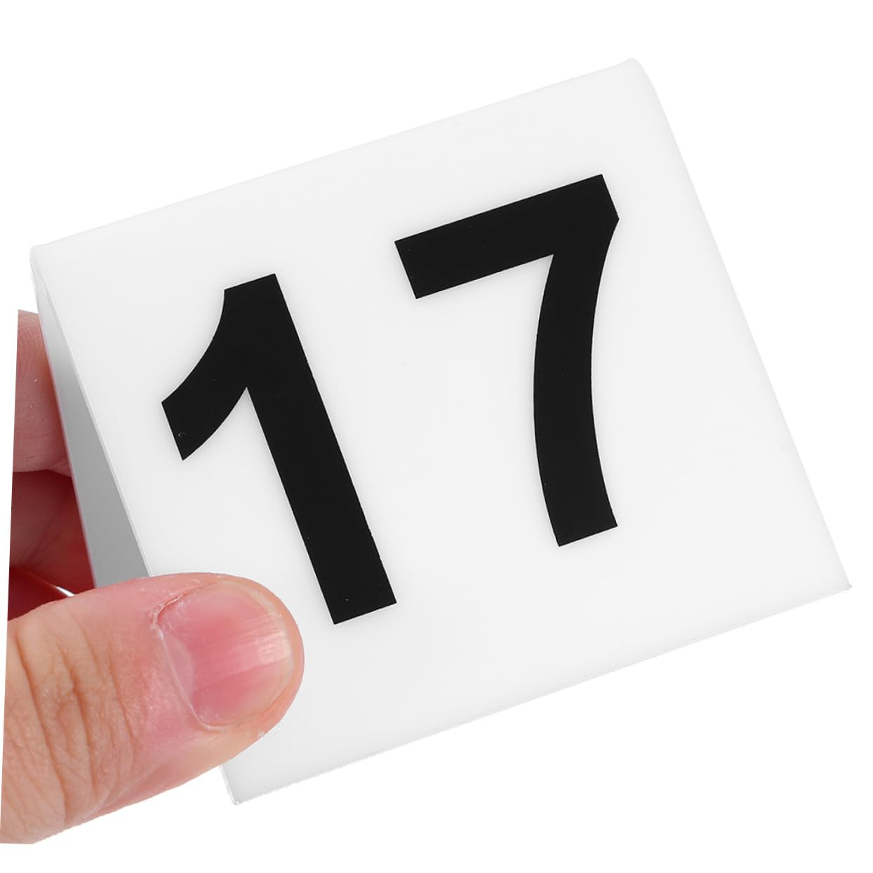 PartyKindom 80piezas Matrícula de Doble Cara de Acrílico para Números de Mesa Marcador de Evidencia Reutilizable Letrero Numerado para Restaurantes Bodas Fiestas y Escenarios de Detective
