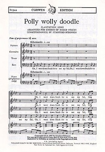 Polly Wolly Doodle (arr S. Robinson). Partitions