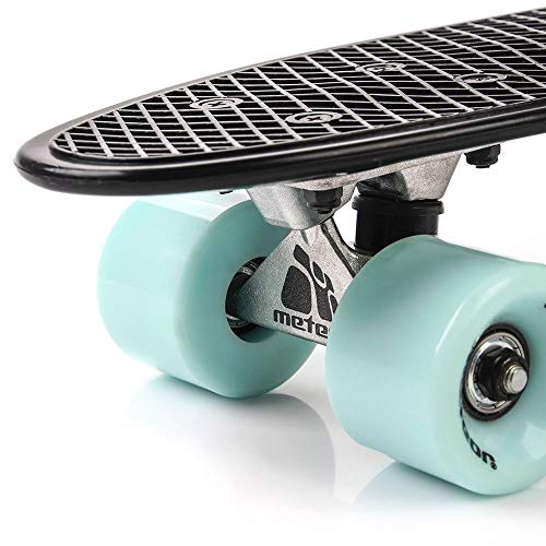 Skateboard Retro 56 cm/22 in Mini Cruiser Plastic Board Perfect Compleet Board Vintage Skateboards Perfect Kids Jongens… - Afbeelding 3
