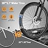 ACTBEST Race Electric Bike for Adults Ebike,Peak 750W Brushless Motor,Removable Battery,Commuting Electric Mountain Bike,Up to 22MPH 7-Speed Electric Bicycle with Fork Suspension,26GR #3