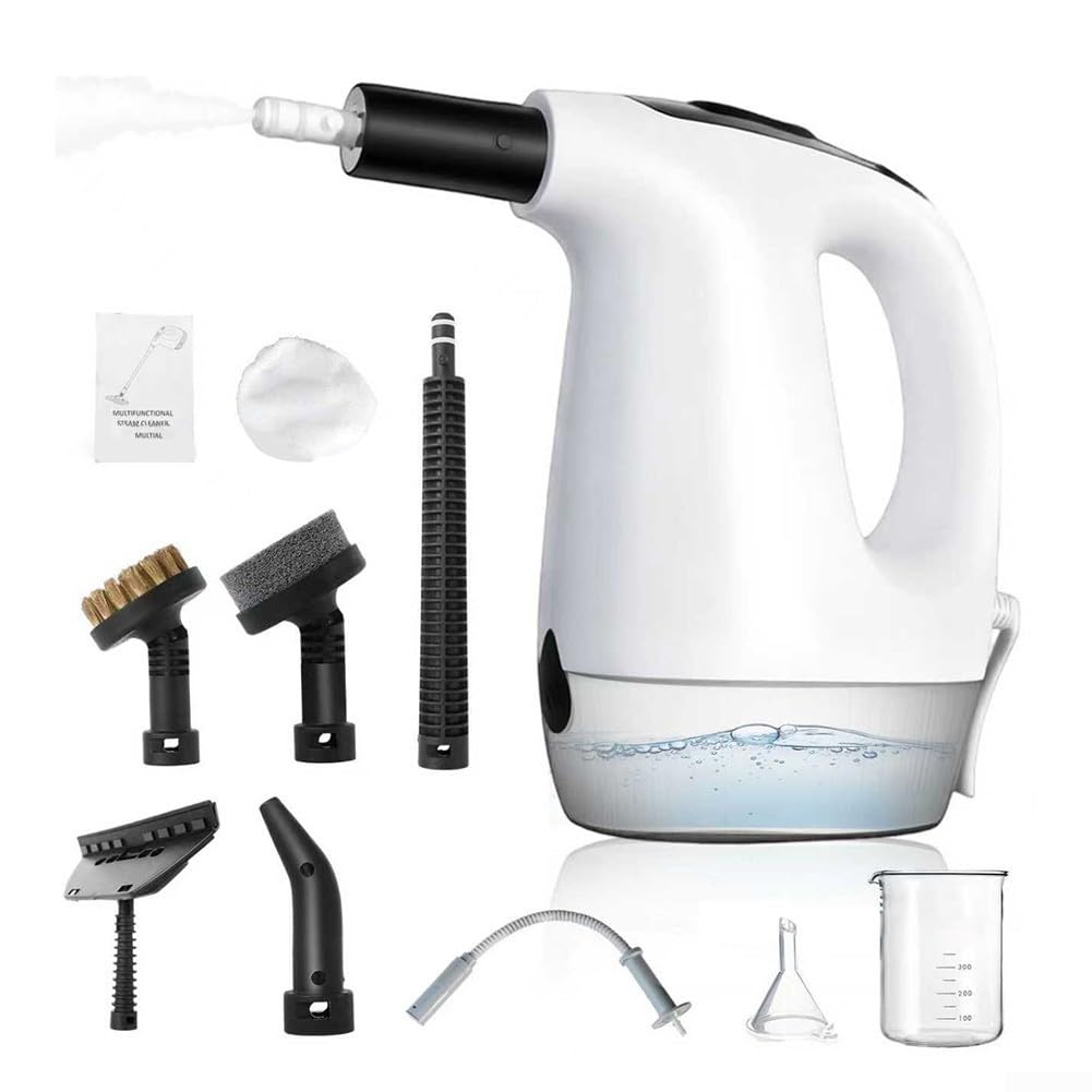 Pulitore a Vapore Portatile per 10s Riscaldamento per Tappeti e Divani - Smacchiatore Multiuso 27x25cm