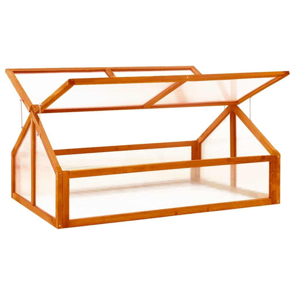 vidaXL Serra Marrone 114x80x50 cm in Legno di Abete