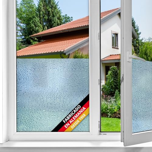 d-c-fix vinilo adhesivo para cristales ventanas gotas autoadhesivo opaco translúcido privacidad decorativo para mampara de ducha baño lámina pegatina 45 cm x 2 m