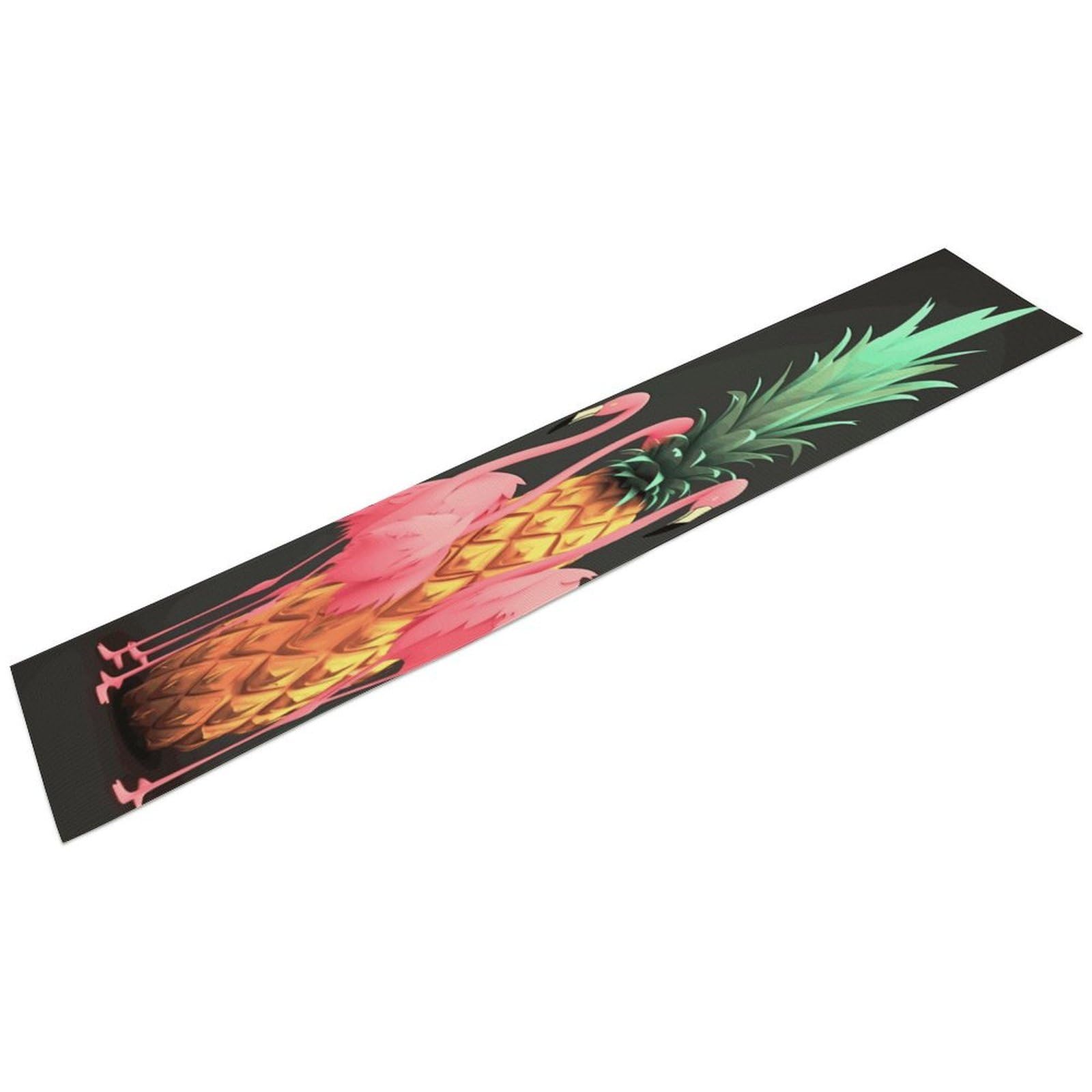 Pineapple Flamingos Table Runner 13" X 72" Exquisite Linen Table Runner Wrinkle Resistant Farmhouse Rustic Table Runners Seasonal Table Decoration for Kitchen Dining Home Party
