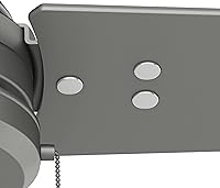 Vista 7 de Hunter 52 inch Outdoor or Indoor Ceiling Fan No Light - Silver Ceiling Fan without Light, For Patio, Porch, Garage, or Living Room, Standard Mount