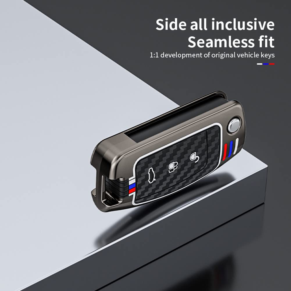 Cover Chiave Auto In Fibra Di Carbonio Per Ford Focus, Fiesta, Kuga - Effetto Fluorescente, Alloy Di Zinco - Foto 8