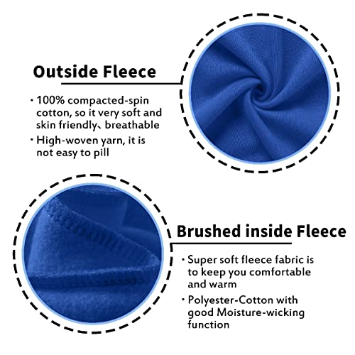 Kid Nation Kids' Slouchy Soft Brushed Fleece Casual Basic Crewneck Sweatshirt For Boys Or Girls L Blue #TOP3