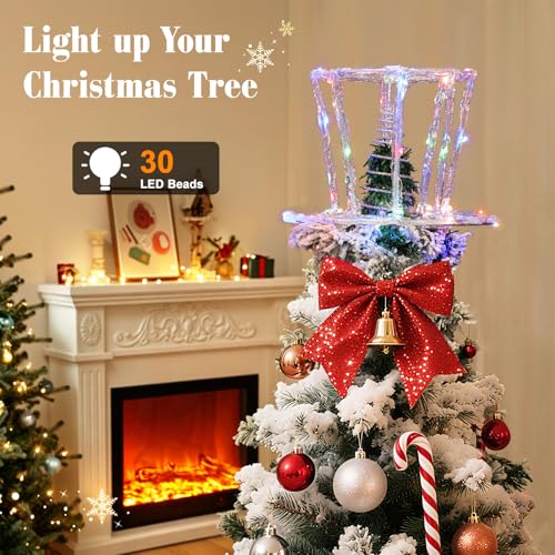 Sombrero decorativo para árbol de Navidad con luces LED a $4.99