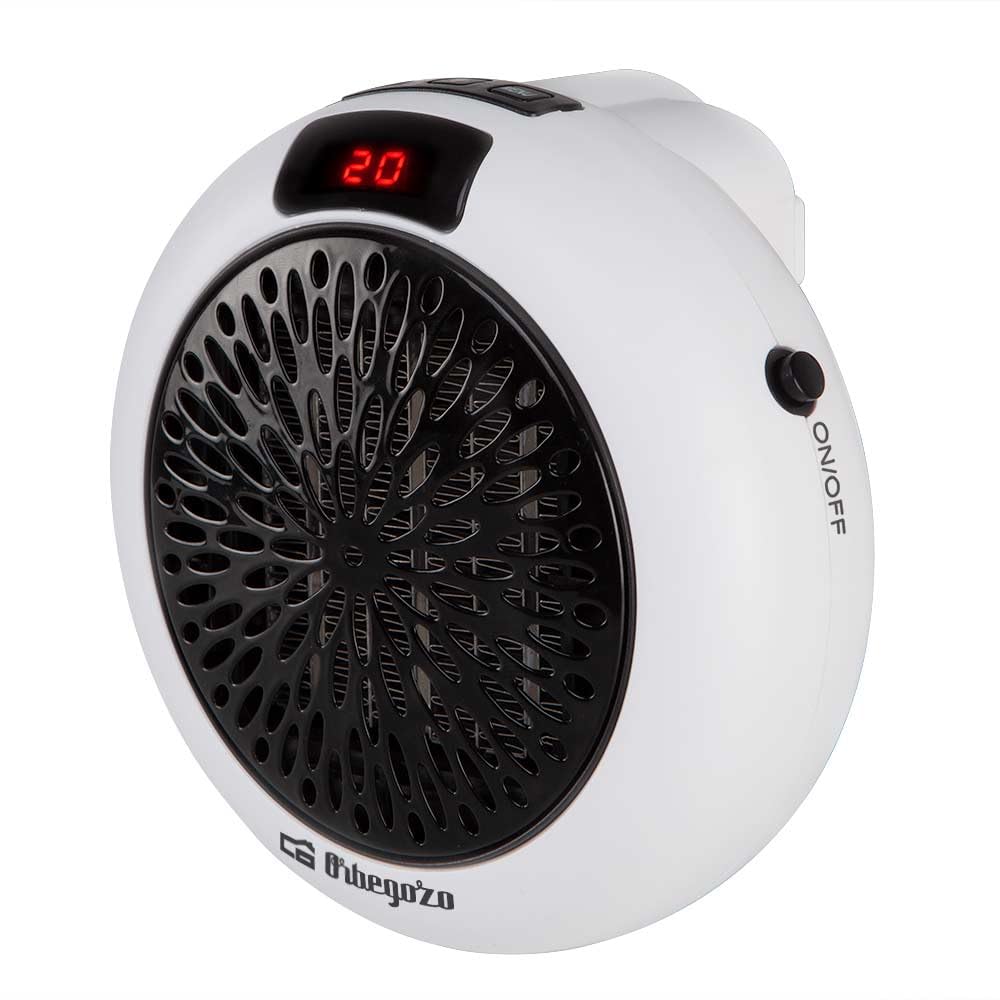 Mini chauffage céramique 600W programmable avec thermostat et LED