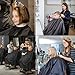 Yzzyemn Professional Hair Cutting Barber Cape,with Neck Duster Brush and Barber Brush, for Men Women Salon Haircut Styling Supplies,Accessories for Unisex,(Black)